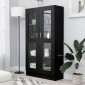 vidaXL Βιτρίνα Μαύρη 82,5 x 30,5 x 150 εκ. Μοριοσανίδα