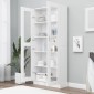 vidaXL Βιτρίνα Λευκή 82,5 x 30,5 x 185,5 εκ. Μοριοσανίδα