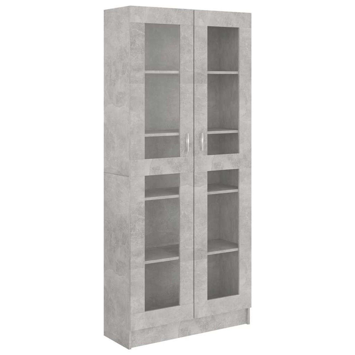 vidaXL Βιτρίνα Γκρι του Σκυροδέματος 82,5x30,5x185,5 εκ. Μοριοσανίδα