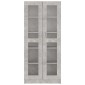 vidaXL Βιτρίνα Γκρι του Σκυροδέματος 82,5x30,5x185,5 εκ. Μοριοσανίδα