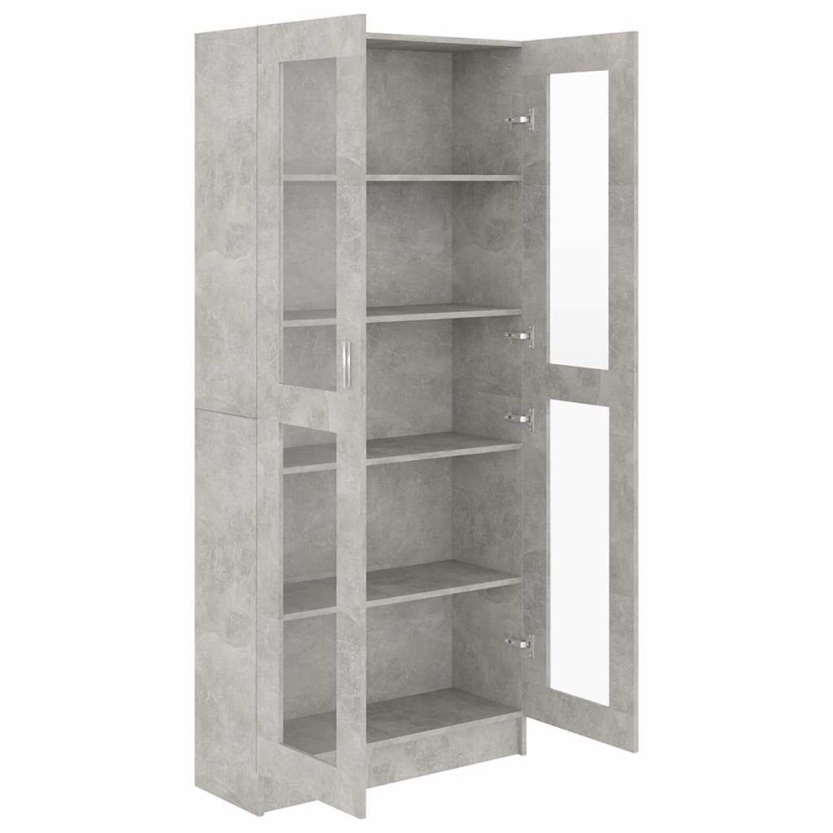 vidaXL Βιτρίνα Γκρι του Σκυροδέματος 82,5x30,5x185,5 εκ. Μοριοσανίδα