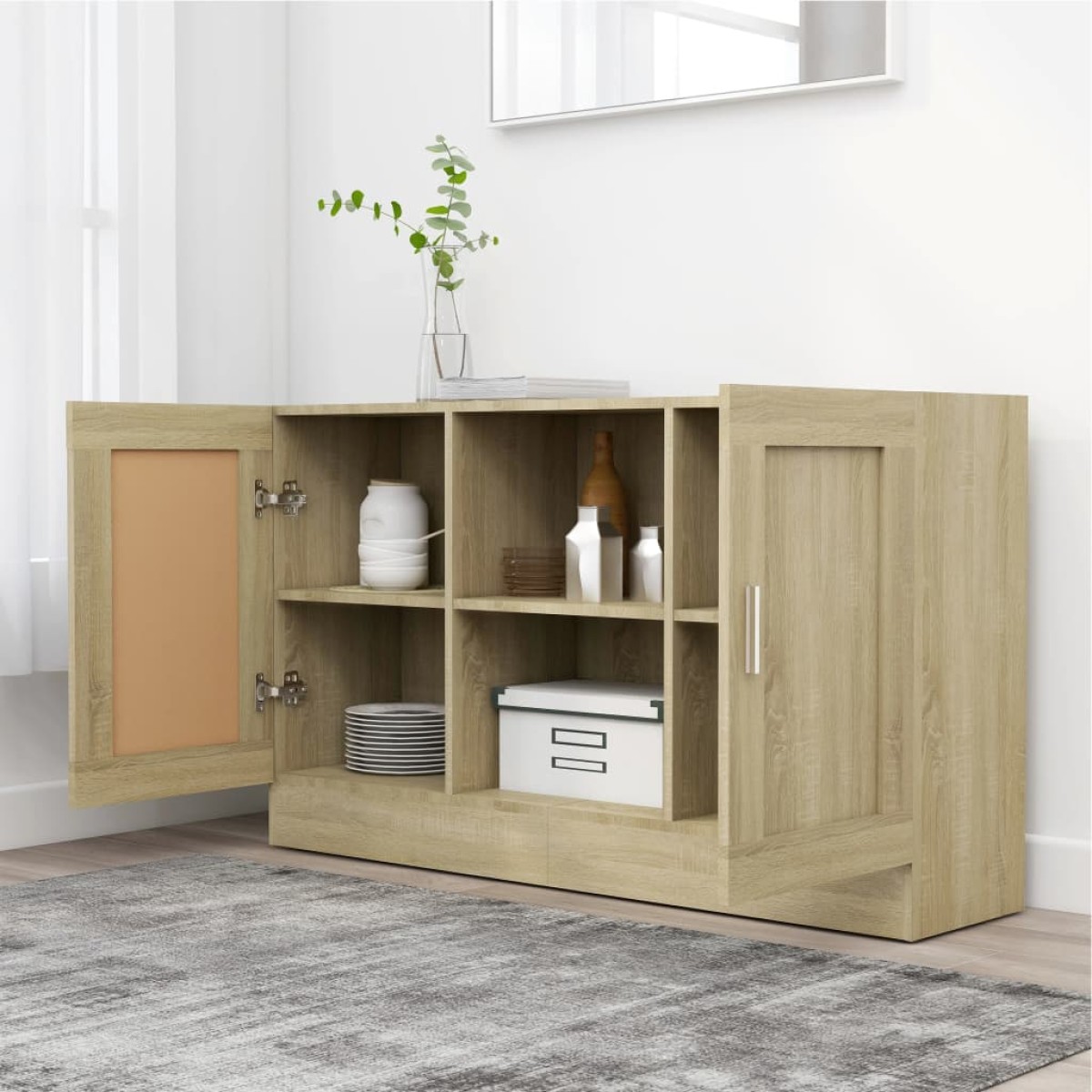 vidaXL Μπουφές Χρώμα Sonoma Δρυς 120 x 30,5 x 70 εκ. από Μοριοσανίδα