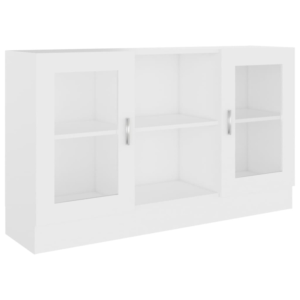 vidaXL Βιτρίνα Λευκή 120 x 30,5 x 70 εκ. από Επεξ. Ξύλο
