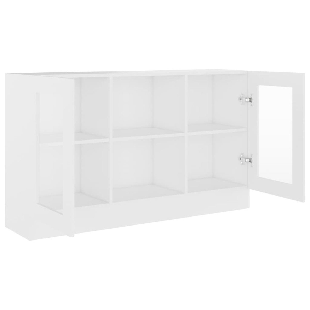 vidaXL Βιτρίνα Λευκή 120 x 30,5 x 70 εκ. από Μοριοσανίδα
