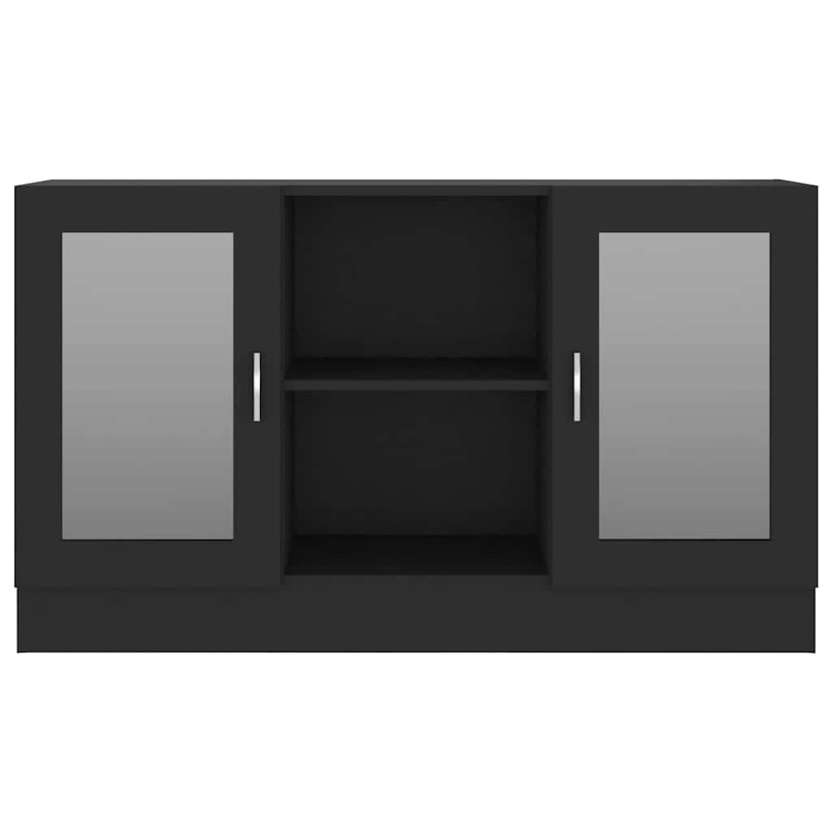 vidaXL Βιτρίνα Μαύρη 120 x 30,5 x 70 εκ. από Μοριοσανίδα