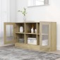 vidaXL Βιτρίνα Χρώμα Sonoma Δρυς 120 x 30,5 x 70 εκ. από Μοριοσανίδα