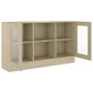 vidaXL Βιτρίνα Χρώμα Sonoma Δρυς 120 x 30,5 x 70 εκ. από Μοριοσανίδα