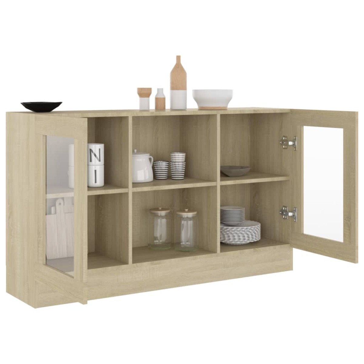 vidaXL Βιτρίνα Χρώμα Sonoma Δρυς 120 x 30,5 x 70 εκ. από Μοριοσανίδα