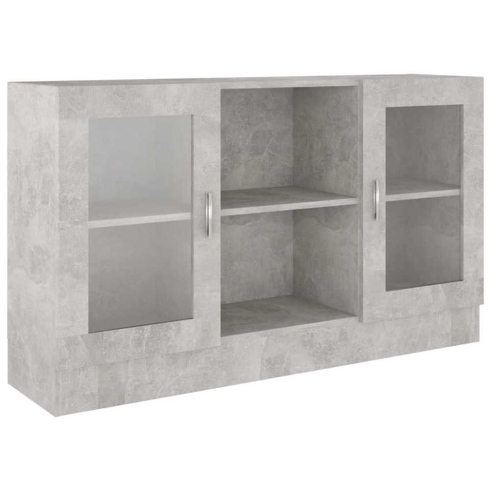 vidaXL Βιτρίνα Γκρι Σκυροδέματος 120 x 30,5 x 70 εκ. από Επεξ. Ξύλο