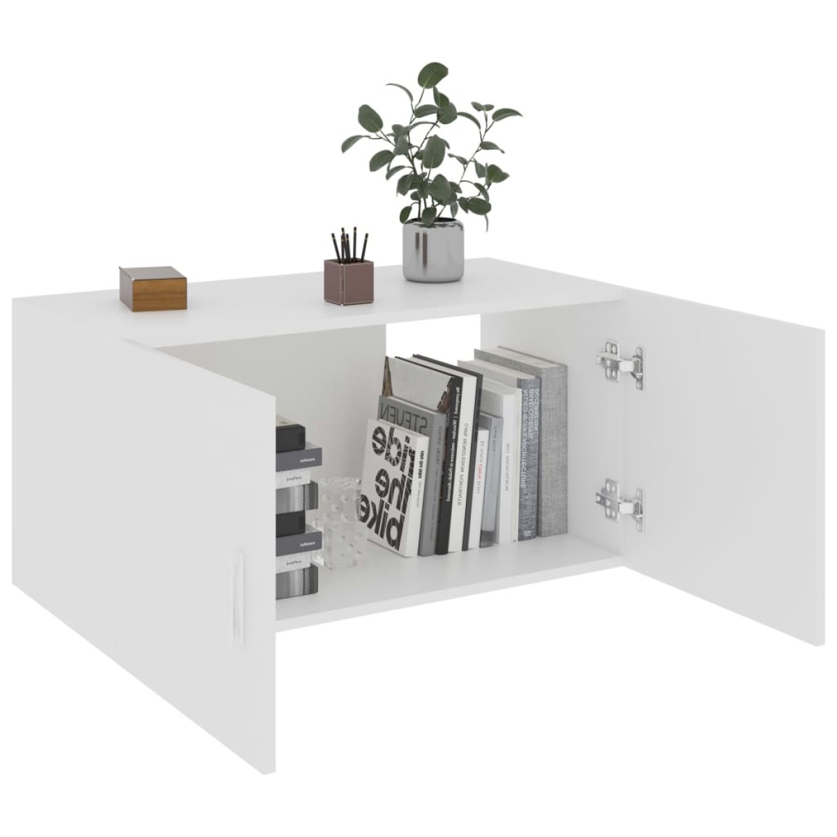 vidaXL Ντουλάπι Επιτοίχιο Λευκό 80 x 39 x 40 εκ. από Μοριοσανίδα