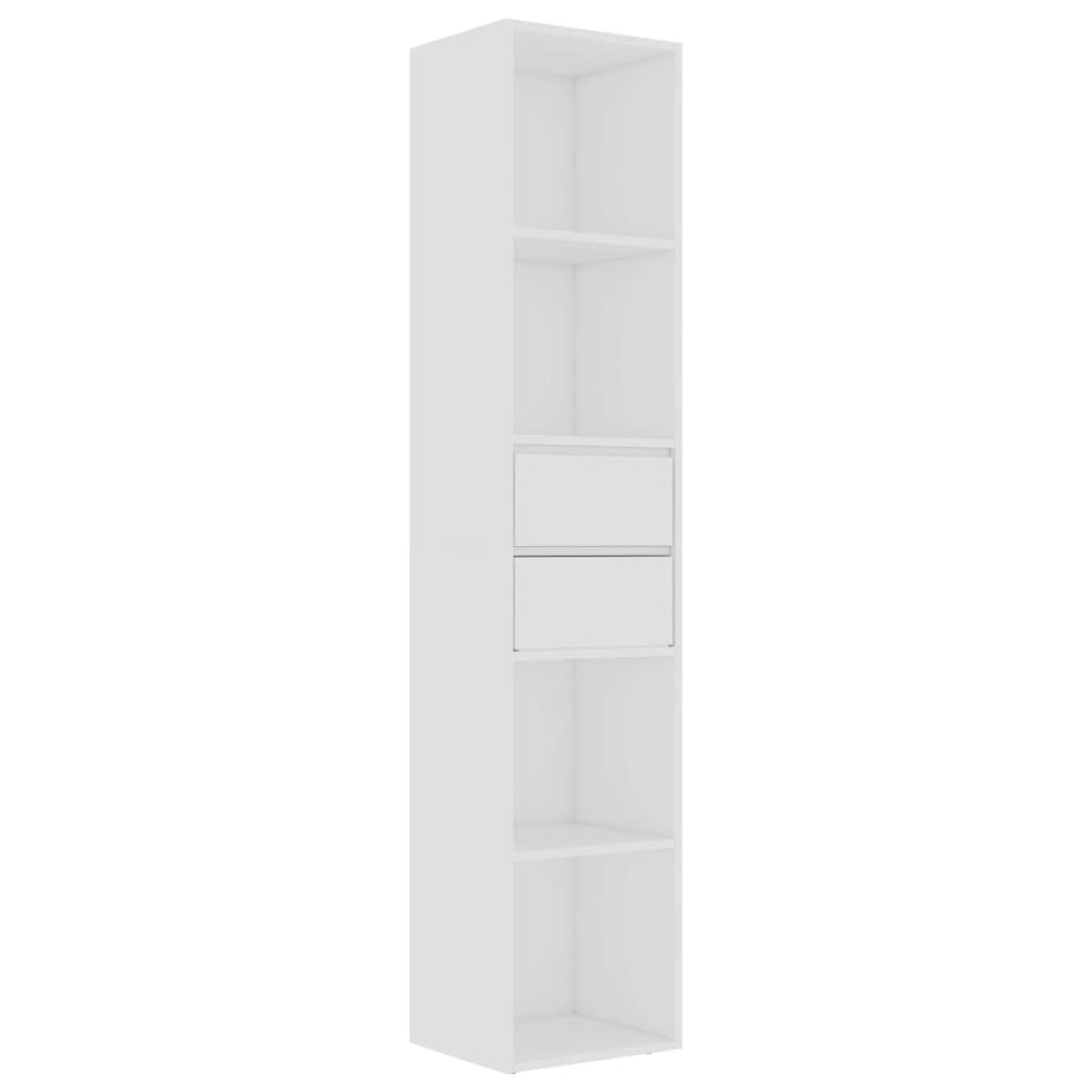 vidaXL Βιβλιοθήκη Λευκή 36 x 30 x 171 εκ. από Μοριοσανίδα