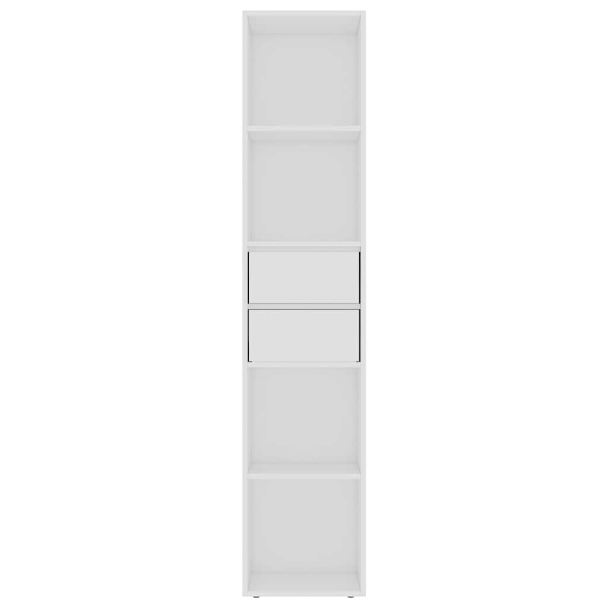 vidaXL Βιβλιοθήκη Λευκή 36 x 30 x 171 εκ. από Μοριοσανίδα