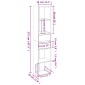 vidaXL Βιβλιοθήκη Λευκή 36 x 30 x 171 εκ. από Μοριοσανίδα