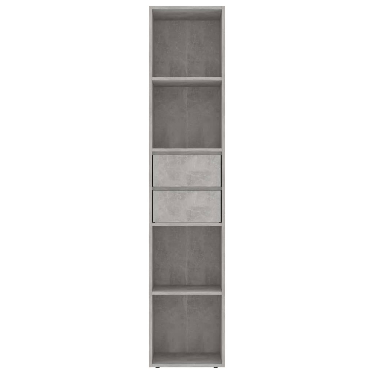vidaXL Βιβλιοθήκη Γκρι του Σκυροδέματος 36x30x171 εκ. από Μοριοσανίδα