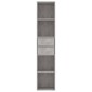 vidaXL Βιβλιοθήκη Γκρι του Σκυροδέματος 36x30x171 εκ. από Μοριοσανίδα