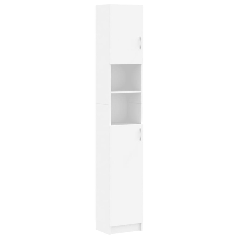 vidaXL Στήλη Μπάνιου Λευκή 32 x 25,5 x 190 εκ. από Επεξ. Ξύλο