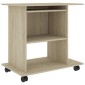 vidaXL Γραφείο Υπολογιστή Sonoma Δρυς 80 x 50 x 75 εκ. από Μοριοσανίδα