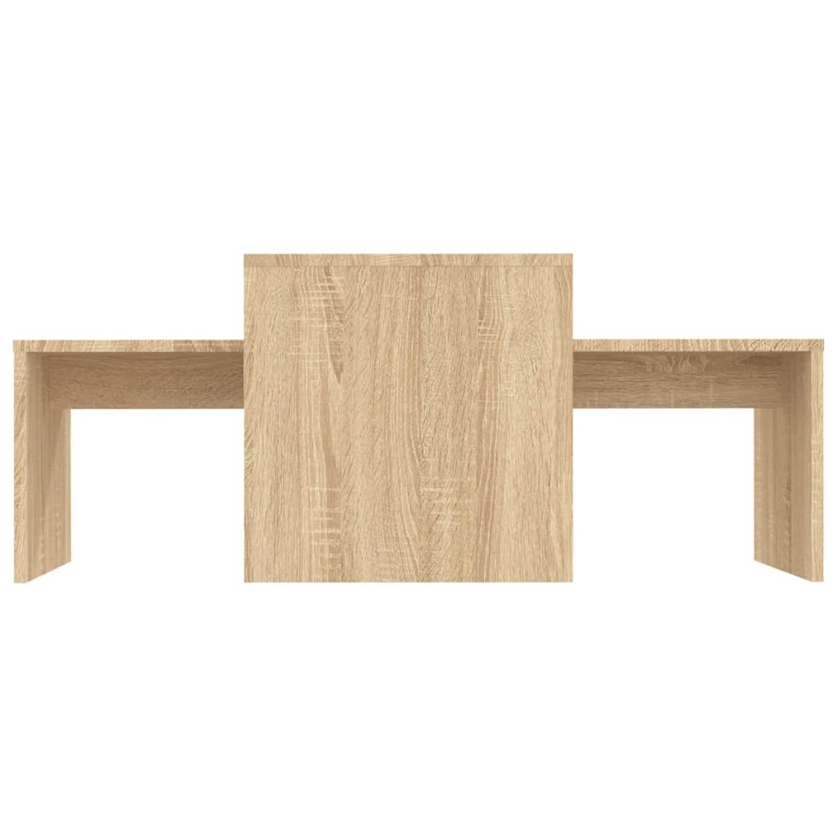 vidaXL Σετ Τραπεζάκια Σαλονιού Sonoma Δρυς 100x48x40 εκ. Μοριοσανίδα