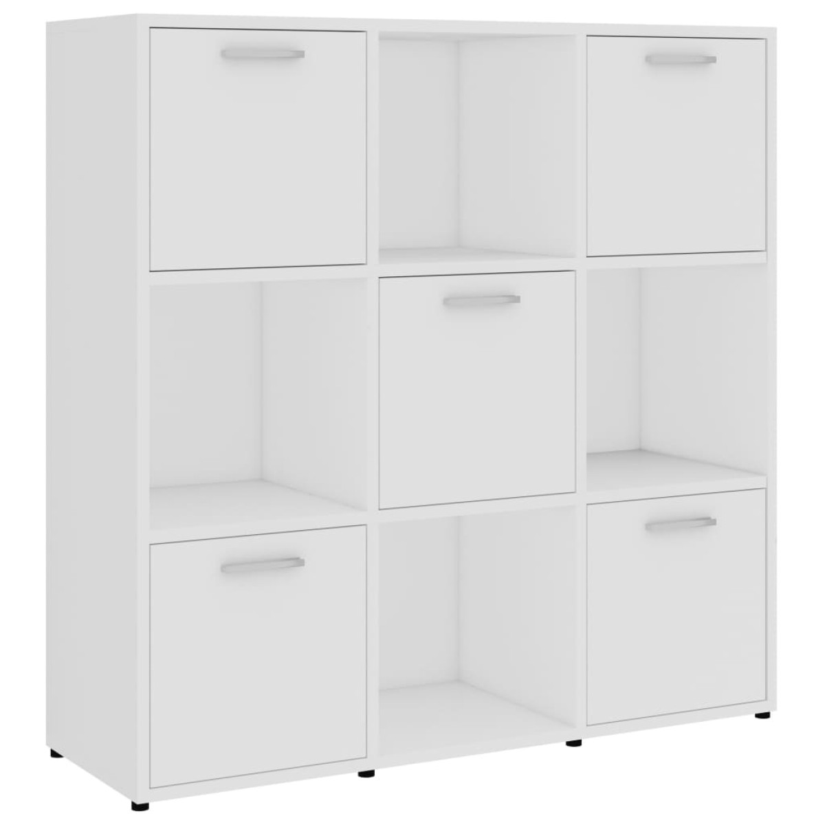 vidaXL Βιβλιοθήκη Λευκή 90 x 30 x 90 εκ. από Μοριοσανίδα