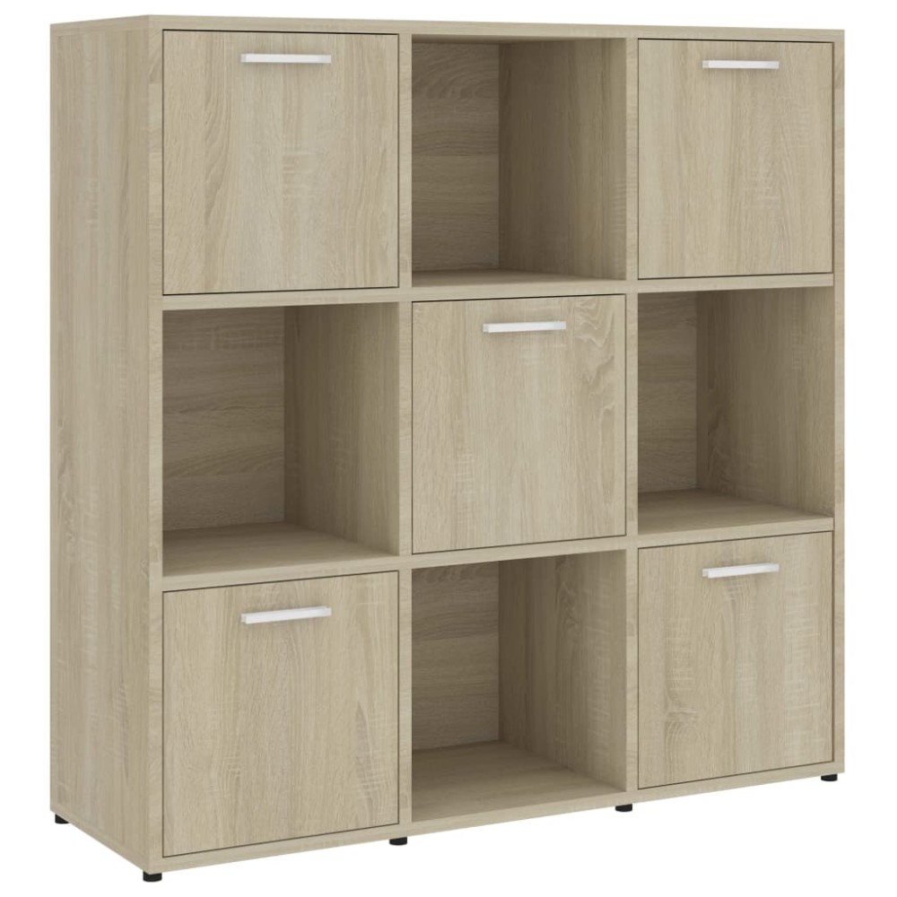 vidaXL Βιβλιοθήκη Χρώμα Sonoma Δρυς 90 x 30 x 90 εκ. από Επεξ. Ξύλο