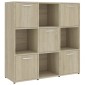 vidaXL Βιβλιοθήκη Χρώμα Sonoma Δρυς 90 x 30 x 90 εκ. από Μοριοσανίδα
