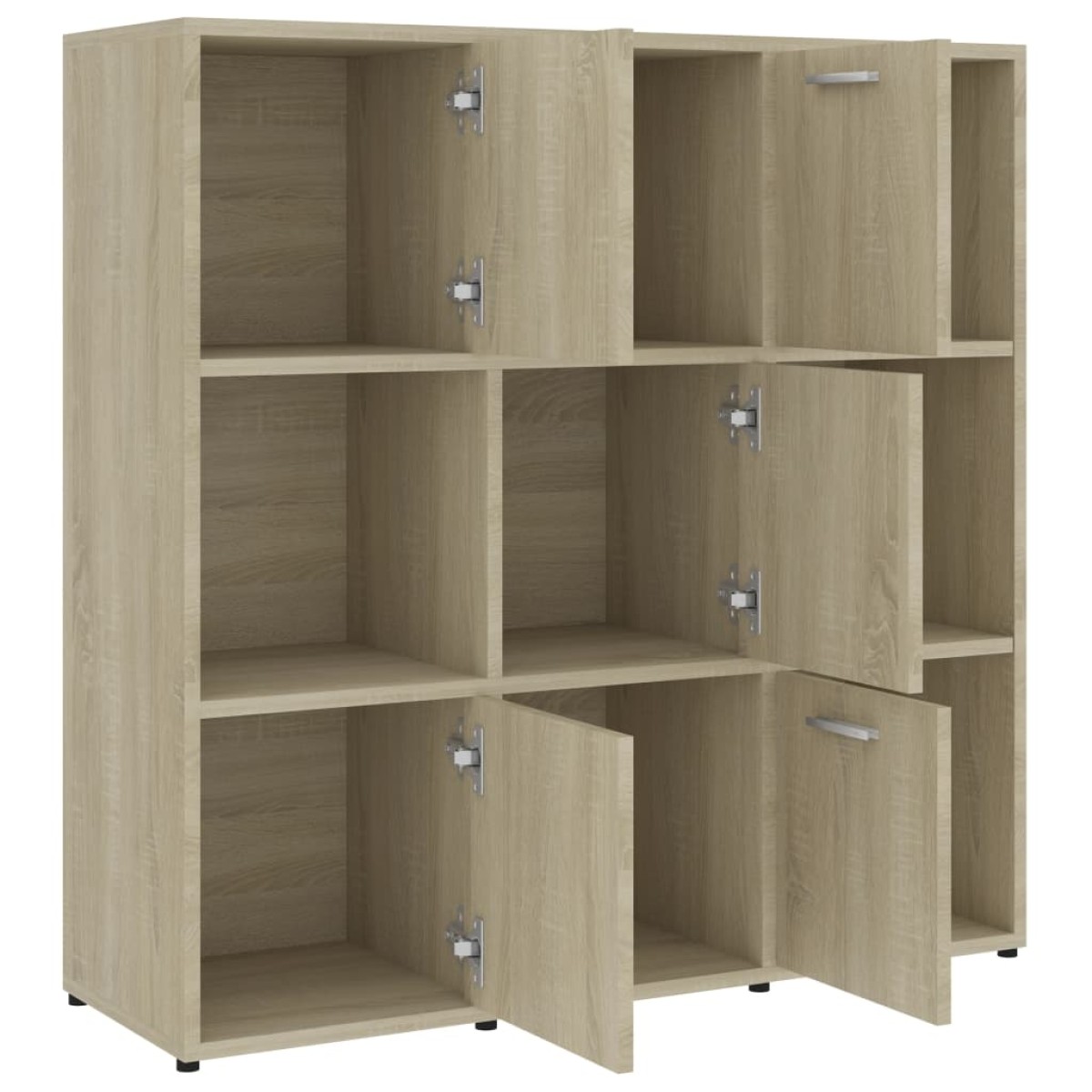 vidaXL Βιβλιοθήκη Χρώμα Sonoma Δρυς 90 x 30 x 90 εκ. από Μοριοσανίδα