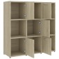 vidaXL Βιβλιοθήκη Χρώμα Sonoma Δρυς 90 x 30 x 90 εκ. από Μοριοσανίδα