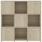 vidaXL Βιβλιοθήκη Χρώμα Sonoma Δρυς 90 x 30 x 90 εκ. από Μοριοσανίδα