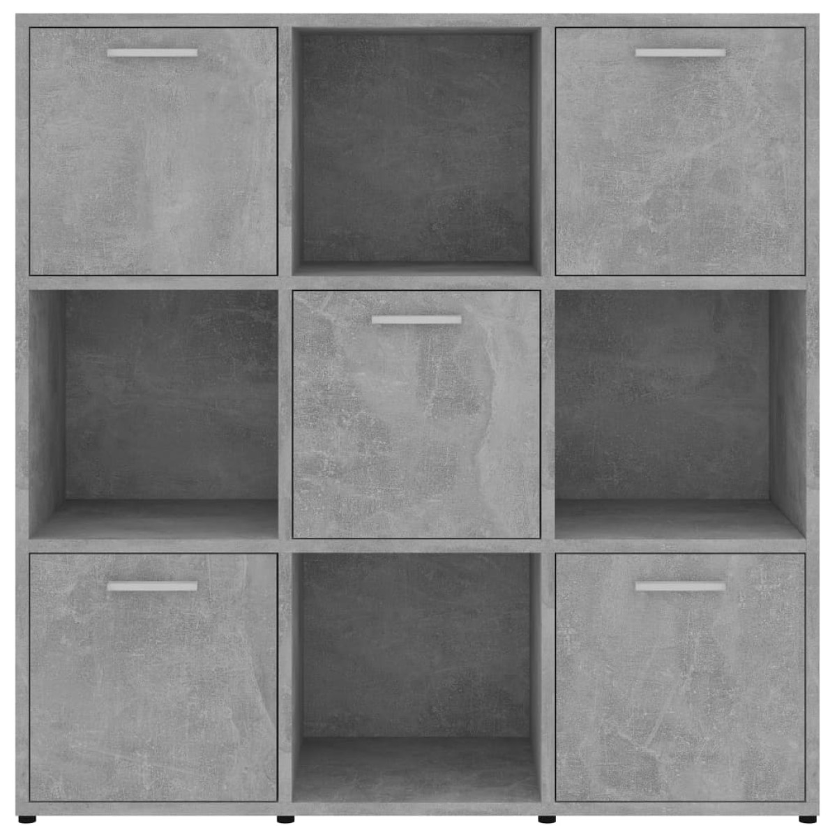 vidaXL Βιβλιοθήκη Γκρι του Σκυροδέματος 90 x 30 x 90 εκ. Μοριοσανίδα