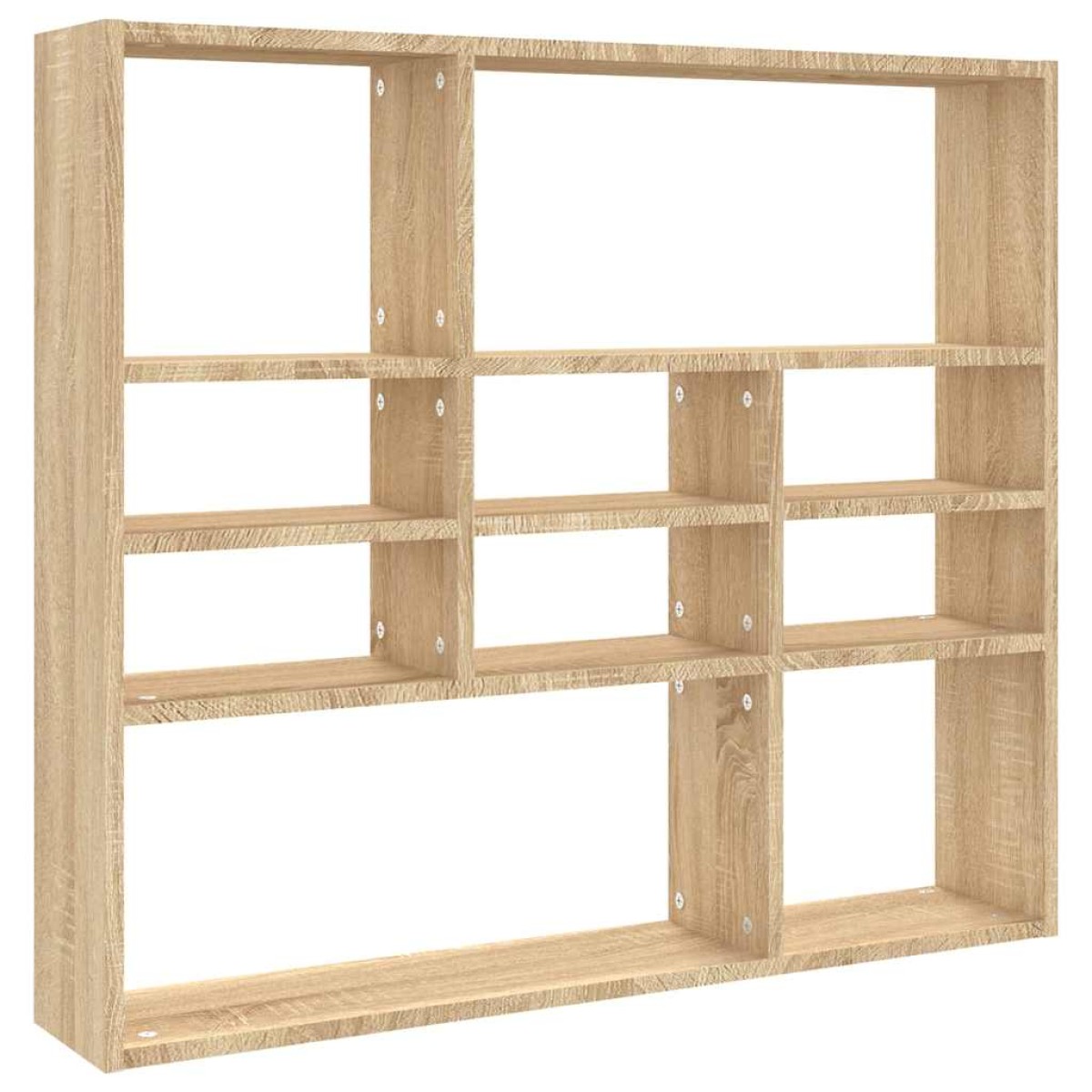 vidaXL Ραφιέρα Τοίχου Sonoma Δρυς 90 x 16 x 78 εκ. από Μοριοσανίδα
