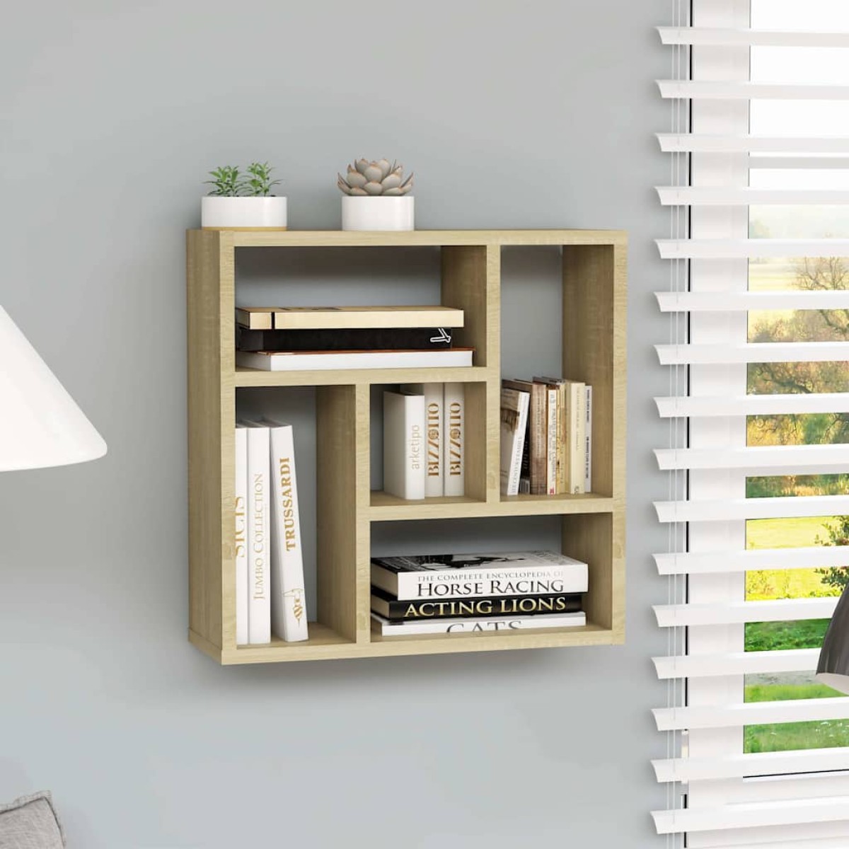vidaXL Ραφιέρα Τοίχου Sonoma Δρυς 45,1 x 16 x 45,1 εκ. από Μοριοσανίδα