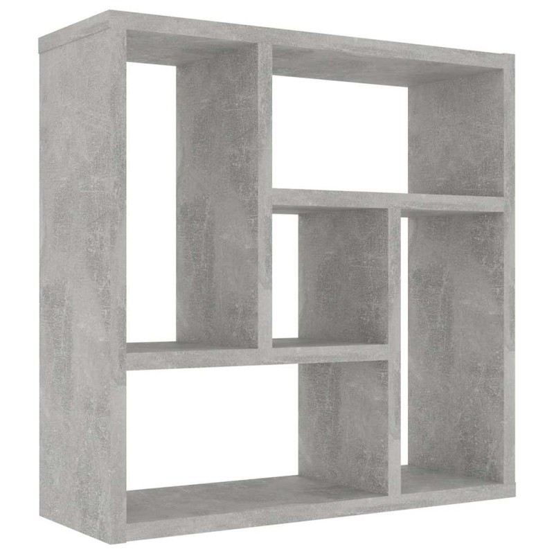 vidaXL Ραφιέρα Τοίχου Γκρι Σκυροδέματος 45x16x45εκ. από Επεξ. Ξύλο