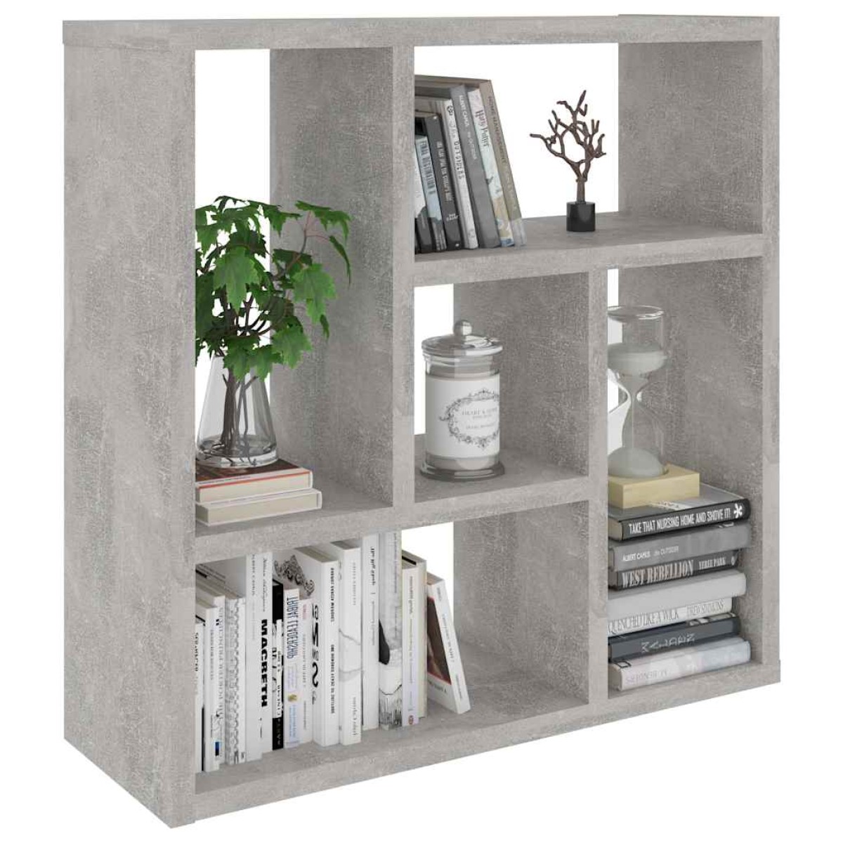 vidaXL Ραφιέρα Τοίχου Γκρι Σκυροδέματος 45,1x16x45,1 εκ. Μοριοσανίδα