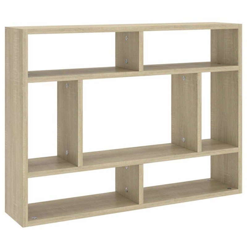 vidaXL Ραφιέρα Τοίχου Sonoma Δρυς 75 x 16 x 55 εκ. από Επεξ. Ξύλο