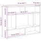 vidaXL Ραφιέρα Τοίχου Sonoma Δρυς 75 x 16 x 55 εκ. από Μοριοσανίδα