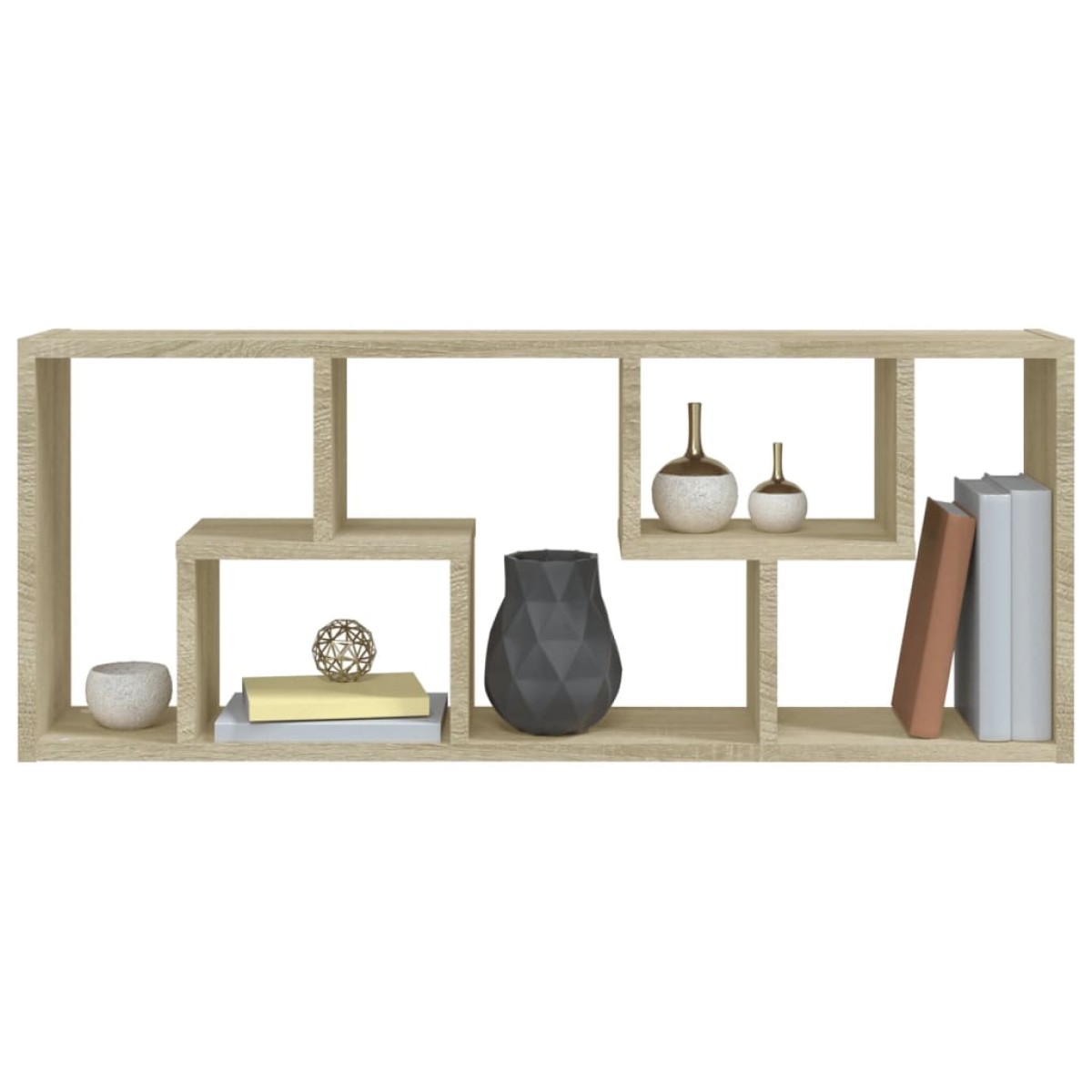 vidaXL Ραφιέρα Τοίχου Sonoma Δρυς 36 x 16 x 90 εκ. από Μοριοσανίδα