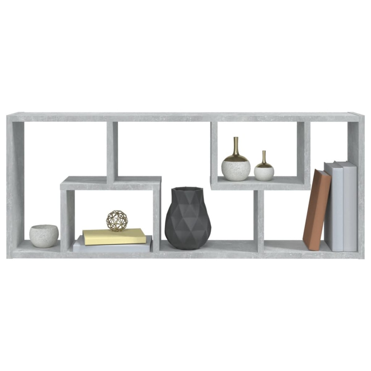 vidaXL Ραφιέρα Τοίχου Γκρι Σκυροδέματος 36x16x90 εκ. από Μοριοσανίδα