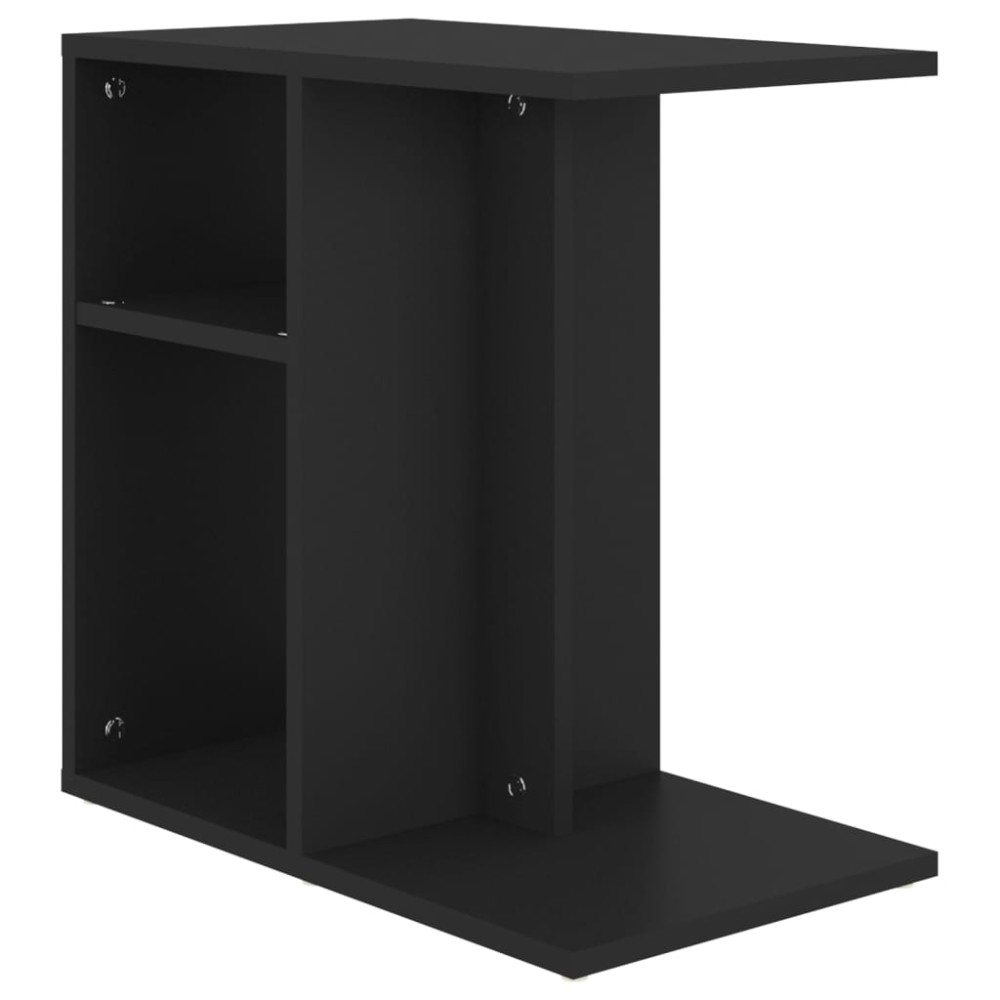 vidaXL Τραπέζι Βοηθητικό Μαύρο 50 x 30 x 50 εκ. από Επεξ. Ξύλο