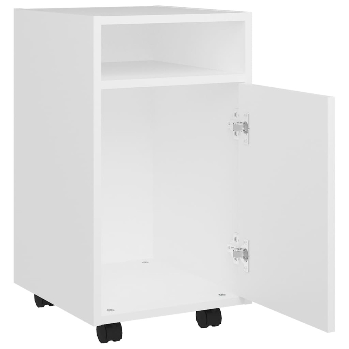 vidaXL Βοηθητικό Ντουλάπι με Τροχούς Λευκό 33x38x60 εκ. Μοριοσανίδα