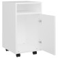 vidaXL Βοηθητικό Ντουλάπι με Τροχούς Λευκό 33x38x60 εκ. Μοριοσανίδα