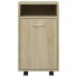 vidaXL Βοηθητ. Ντουλάπι με Τροχούς Sonoma Δρύς 33x38x60 εκ Μοριοσανίδα