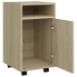vidaXL Βοηθητ. Ντουλάπι με Τροχούς Sonoma Δρύς 33x38x60 εκ Μοριοσανίδα