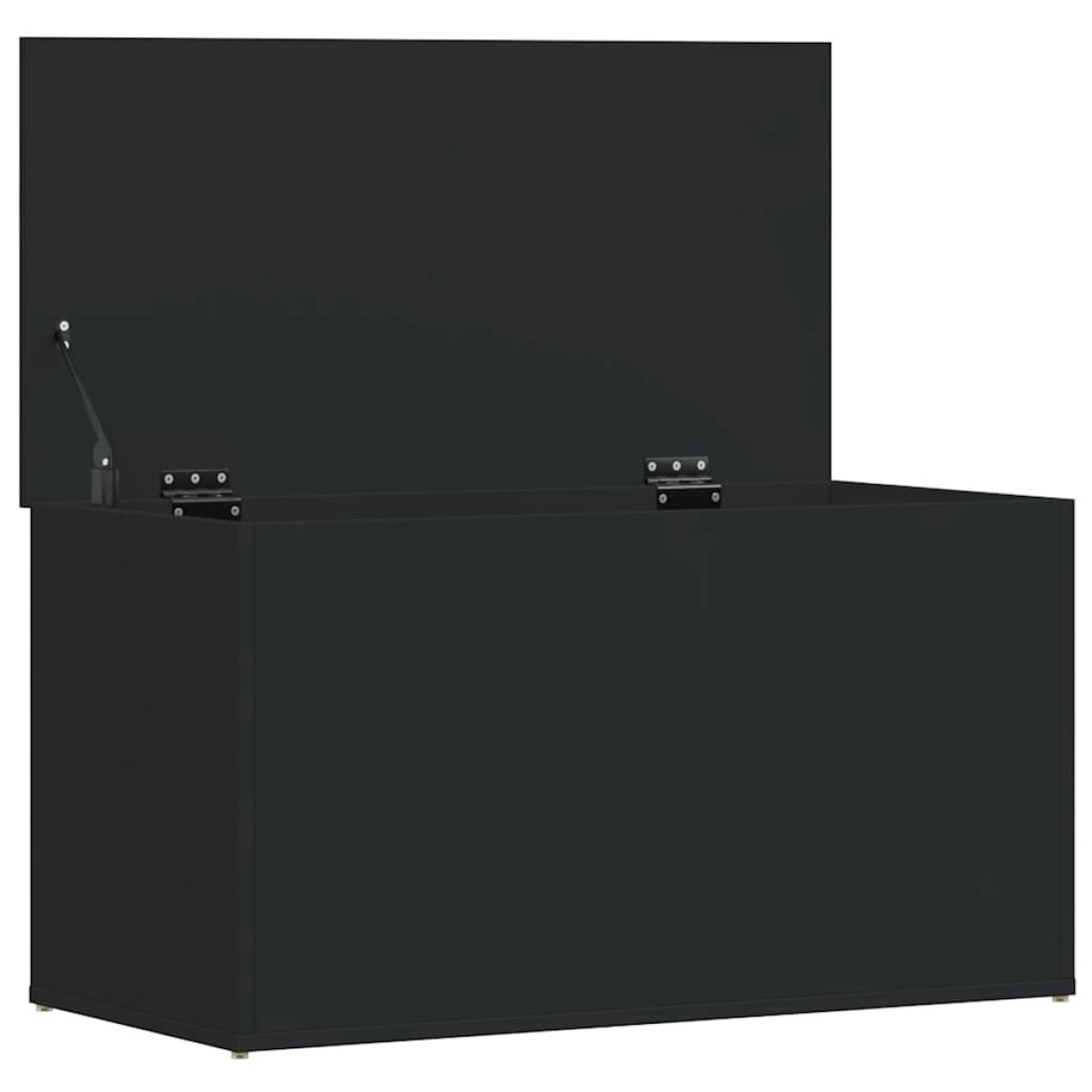 vidaXL Μπαούλο Αποθήκευσης Μαύρο 84 x 42 x 46 εκ. Επεξεργασμένο Ξύλο