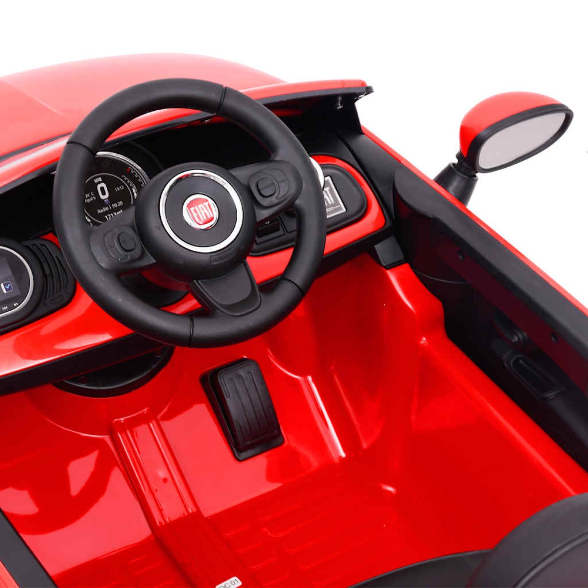 vidaXL Παιδικό Αυτοκίνητο Ηλεκτρικό Fiat 500 Κόκκινο