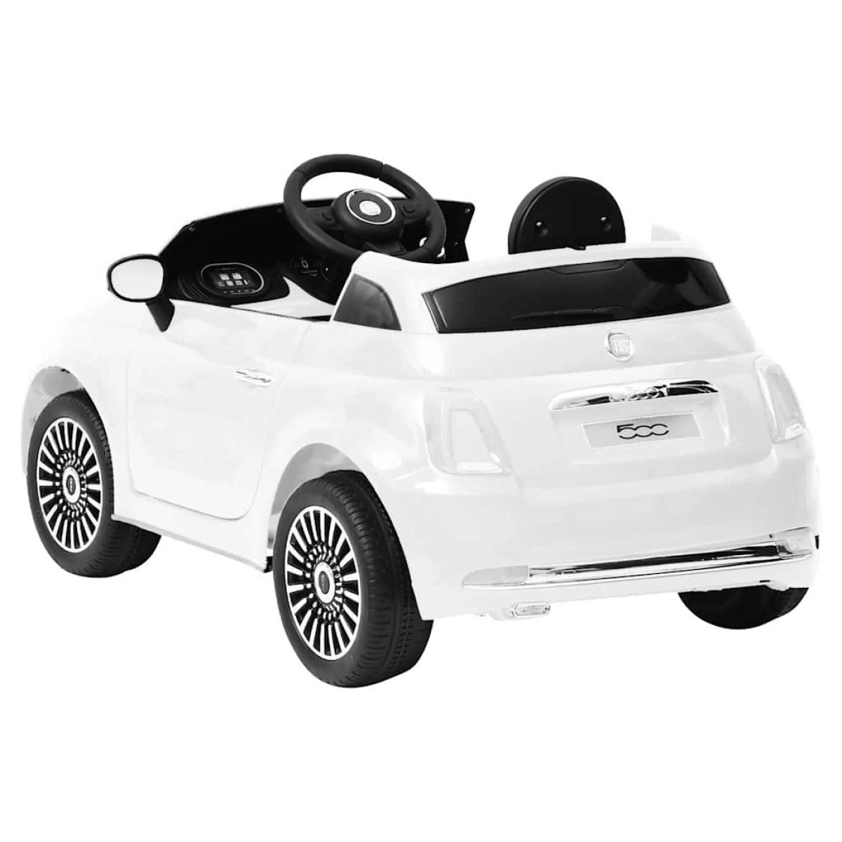 vidaXL Παιδικό Αυτοκίνητο Ηλεκτρικό Fiat 500 Λευκό