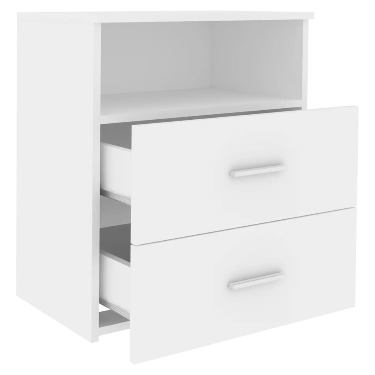 vidaXL Κομοδίνα 2 τεμ. Λευκά 50 x 32 x 60 εκ. από Μοριοσανίδα