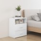 vidaXL Κομοδίνα 2 τεμ. Λευκά 50 x 32 x 60 εκ. από Μοριοσανίδα