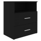 vidaXL Κομοδίνο Μαύρο 50 x 32 x 60 εκ.