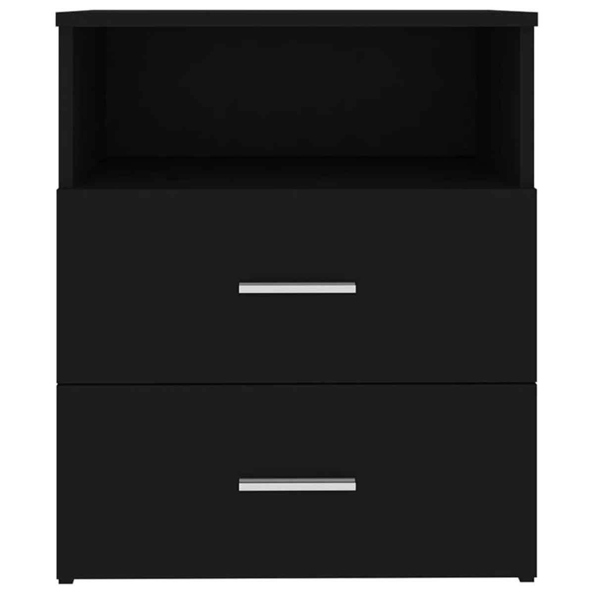 vidaXL Κομοδίνα 2 τεμ. Μαύρα 50 x 32 x 60 εκ.