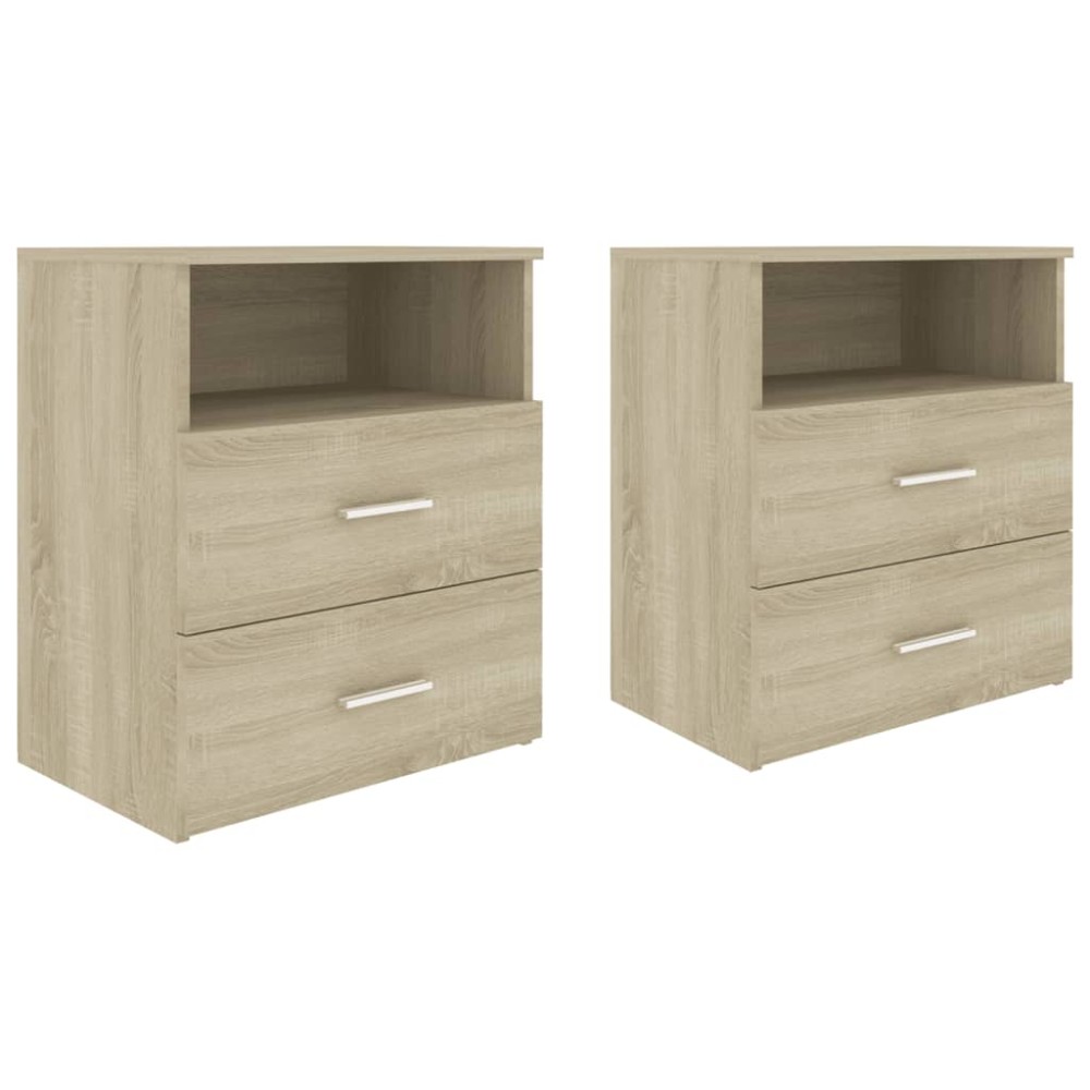 vidaXL Κομοδίνα 2 τεμ. Sonoma Δρυς 50 x 32 x 60 εκ.